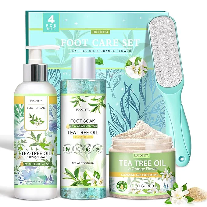 Natural LUCOTIYA Tea Tree Orange Flower Foot Soak Set Fine