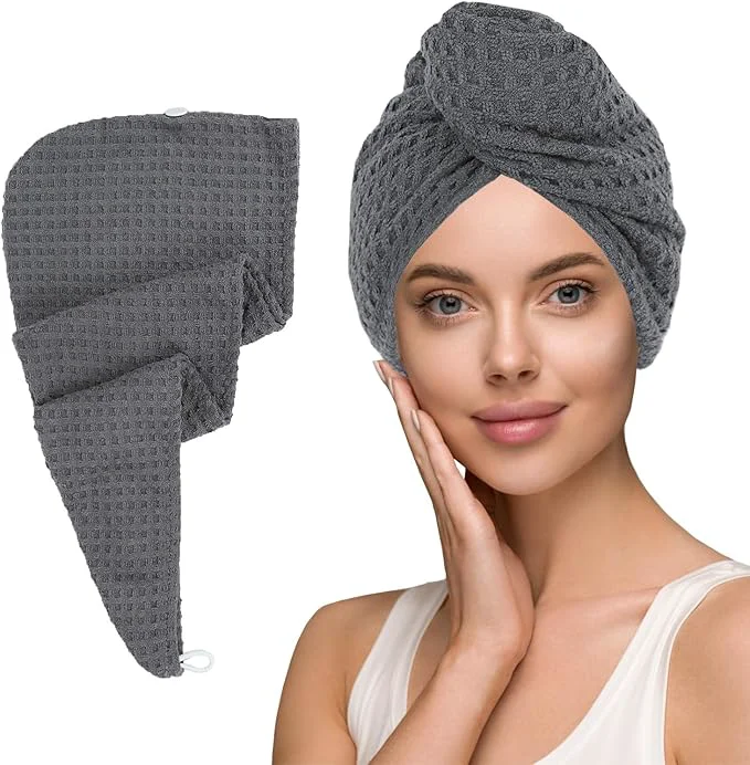 Minimalist MaopaoBeauty Hair Towel Terry Cloth Absorbent Dry Anti Frizz Twist Plopping Selected