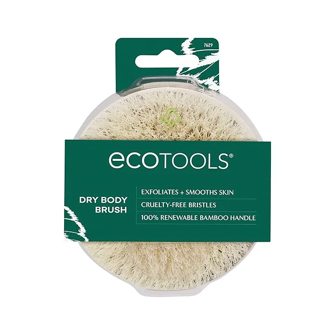 Sophisticated EcoTools Dry Body Brush for Post Shower Bath Skincare Routine Removes Dirt Effective