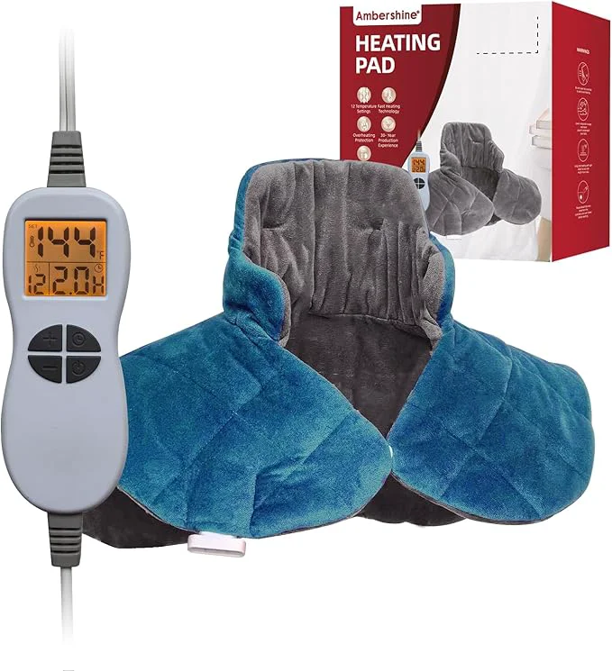 Smooth Ambershine 19''x24'' Weighted Neck Shoulder Heating Pad 2.5lbs Classic