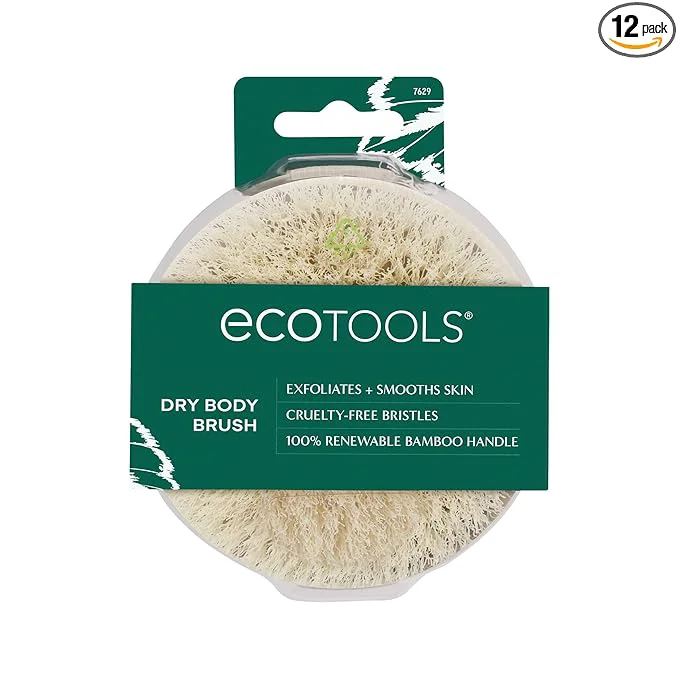 Contemporary EcoTools Dry Body Brush for Post Shower Bath Skincare Routine Removes Dirt Genuine