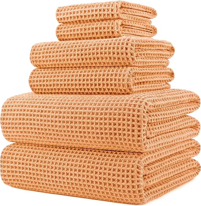 High-Grade POLYTE 430 GSM Microfiber Quick Dry Lint Oversize Bath Towel Set 6 Piece Expertly Made