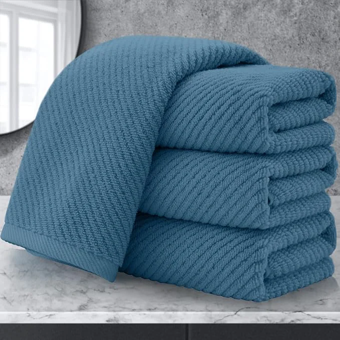 Verified VOOVA MOVAS Hand Towels for Bathroom Set of 4 Large 18 x 28 Cotton Traditional