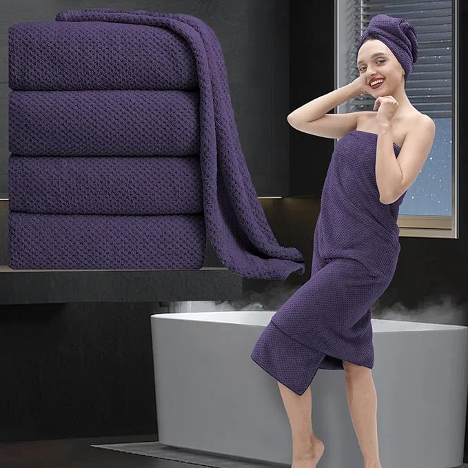 Responsible Extra Large Bath Towel Set of 4 Oversized Bath Sheet Super Soft Highly Fine Crafted