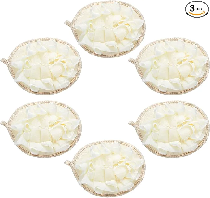 Smart Boao 3 Pcs Bath Shower Pouf Sponge Mesh Pouf Shower Ball Exfoliating Body Fine Crafted