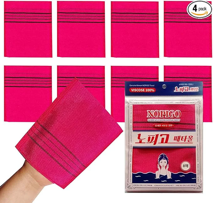 Safe Korean Asian Exfoliating Bath Washcloth Mitt Top-Quality