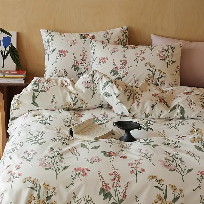 Expertly Made HighBuy Full Size Comforter Set Blush Pink Floral Boho Chic Botanical Coquette Cottagecore Bedding Comforter for Full Bed College Teen Girls Aesthetic Floral Bedding Set 3 Piece Next-Generation