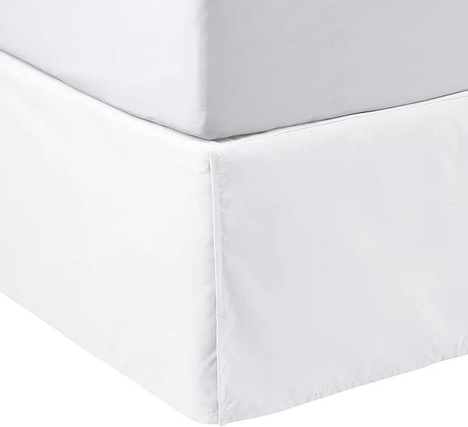 Fine Crafted Amazon Basics Lightweight Pleated Bed Skirt Twin Bright White Solid Natural