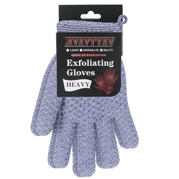 Detailed Exfoliating Dual Texture Bath Gloves Fine Crafted