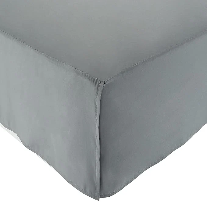 Fast Amazon Basics Lightweight Pleated Bed Skirt Machine Washable Wrinkle and Fade Resistant Full Dark Grey Fashionable