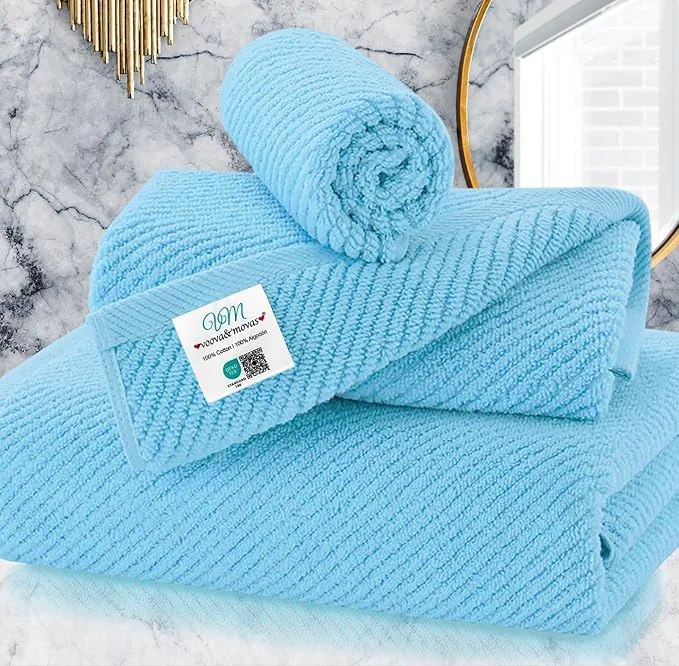 Dependable VOOVA MOVAS Ocean Blue Towels Exceptional
