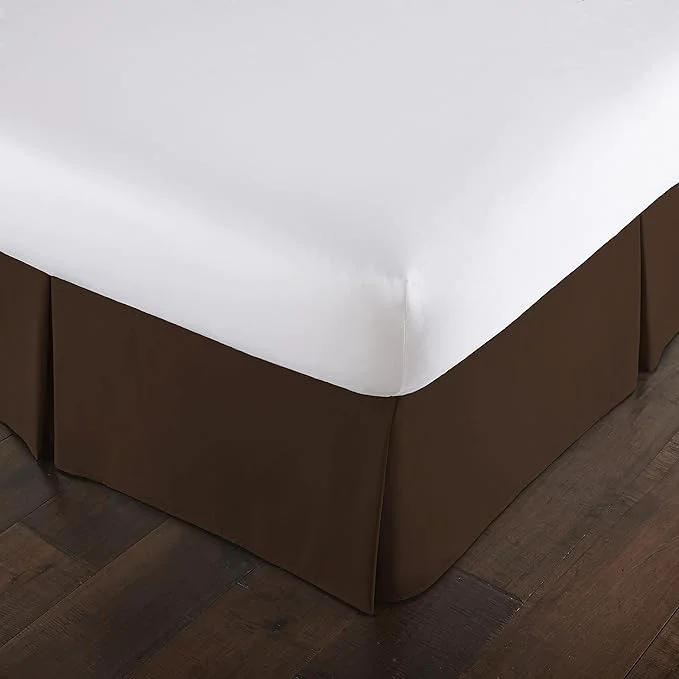 Trendy Southshore Fine Living Inc. Twin Bed Skirt - 14 quot Drop Luxury Pleated Bed Skirts Twin Bedding Dust Ruffle Twin Size Bed Skirting Chocolate Brown Prestigious