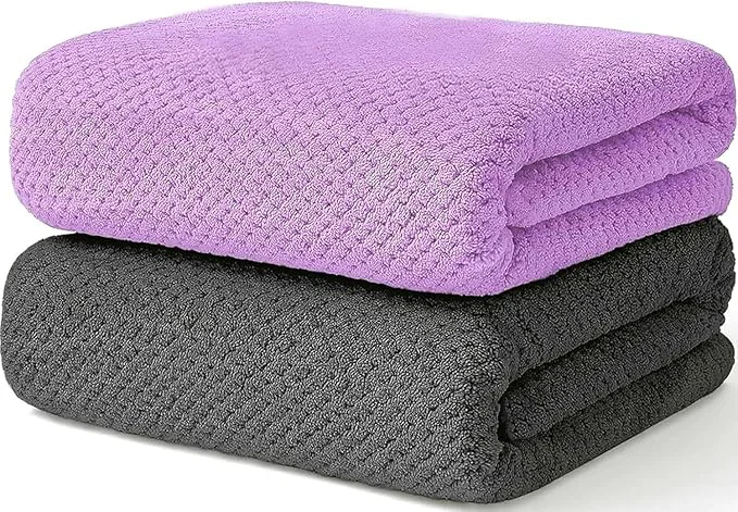 Refined 2 Pack Bath Towel Set Waffle Bath Towel Set Super Soft Highly Absorbent Classic