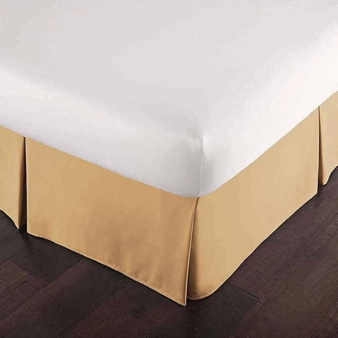 Easy-to-Use Southshore Fine Living Inc. Twin Size Bed Skirt 14-Inch Drop Pleated Bed Skirt for Twin Mattress Dust Ruffle for Twin Size Bed Gold Eco-Friendly