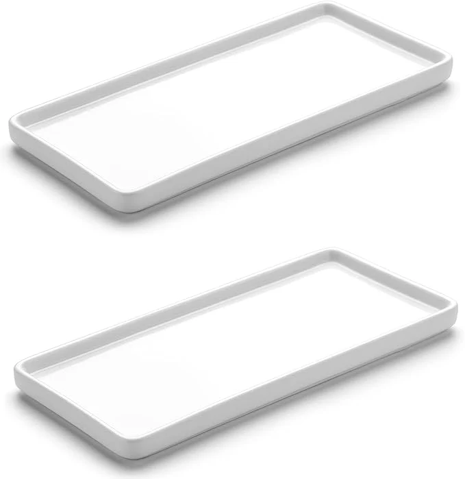 Recyclable Gurygo 2 Pack 10 Bathroom Tray Ceramic Vanity Trays Functional
