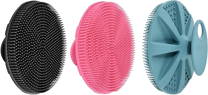 Premium Material INNERNEED Food-Grade Soft Silicone Body Scrubber Shower Brush Handheld Specialty