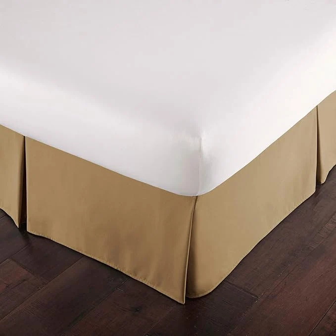 Artisan Southshore Fine Living Inc. Twin Size Bed Skirt 14-Inch Drop Pleated Bed Skirt for Twin Mattress Dust Ruffle for Twin Size Bed Taupe Recyclable