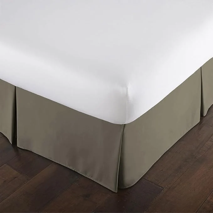 Eco-Friendly Southshore Fine Living Inc. Hotel Quality Twin Bed Skirt - 14 quot Drop Elegant Pleated Design Premium Dust Ruffle Twin Size Bed Skirt Easy Care Luxury Bed Skirt Twin Size Dark Taupe