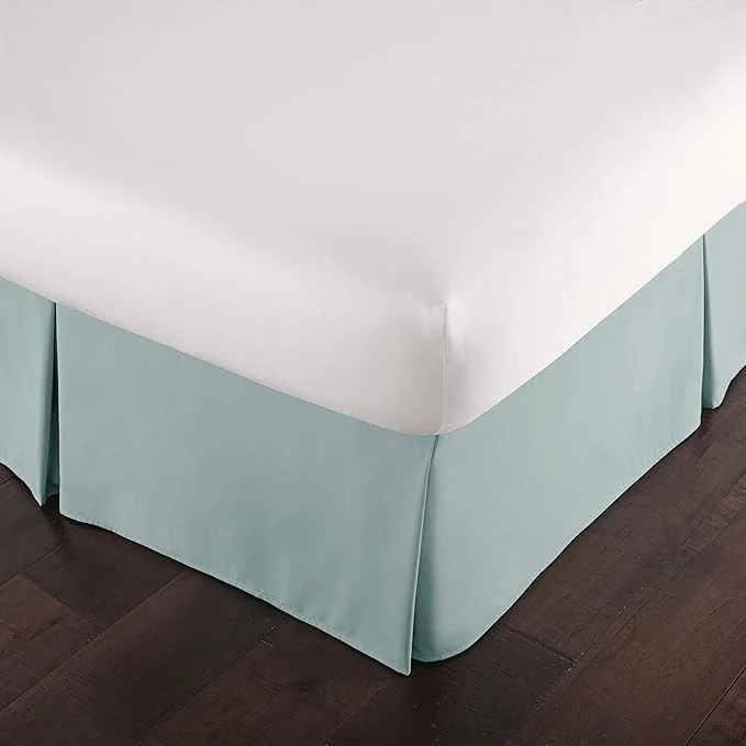 Prestigious Southshore Fine Living Inc. Bed Skirt Full Bed 14-Inch Drop Pleated Bedskirt for Full Mattress Dust Ruffle Box Spring Cover Sky Blue Crafted