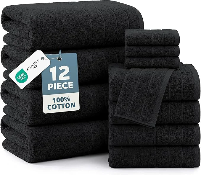 Breathable CASA PLATINO Cotton Towel Set Convenient