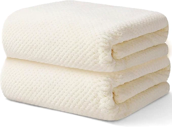 Classic 2 Pack Bath Towel Set Waffle Bath Towel Set Microfiber Super Soft Highly Durable