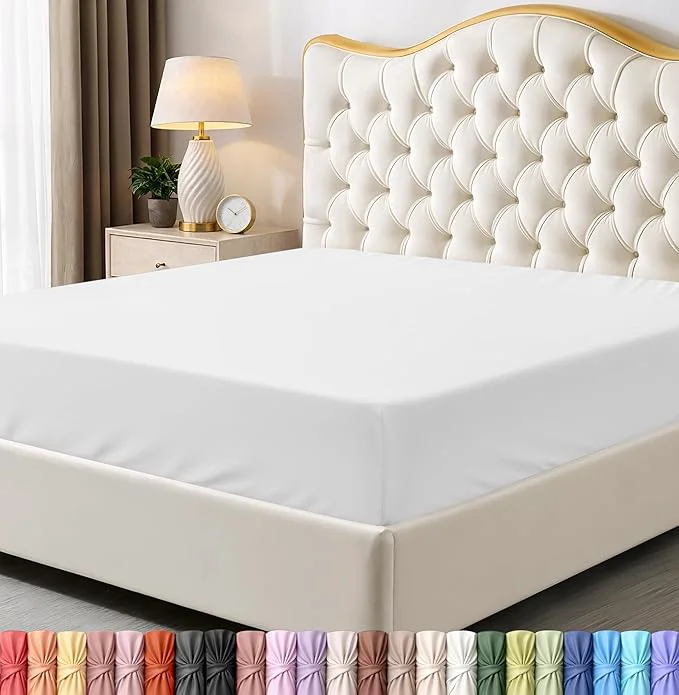 High-Performance Utopia Bedding Twin Fitted Sheet - Bottom Sheet - Deep Pocket - Soft Microfiber - Shrinkage and Fade Resistant - Easy Care -1 Fitted Sheet Only White Healthy