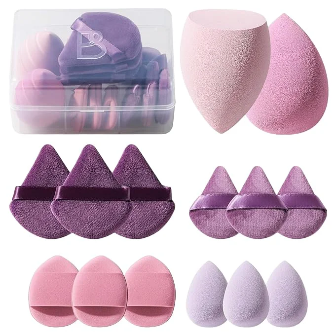 Minimalist Makeup Sponge Set BS-MALL Triangle Puff 14 Pcs Superior