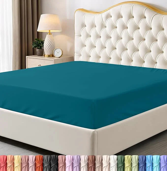 Dependable Utopia Bedding Queen Fitted Sheet - Bottom Sheet - Deep Pocket - Soft Microfiber - Shrinkage and Fade Resistant - Easy Care -1 Fitted Sheet Only Denim Blue Official