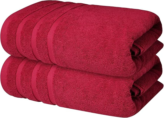 Long-Lasting Infinitee Xclusives Cotton Luxury Bath Towels Set of 2 Reusable