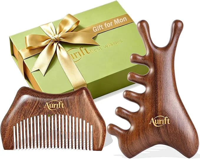 Convenient Mother s Day Gift for Mom Relaxation Gifts Set Wooden Gua Sha Tool Set – Face Reliable