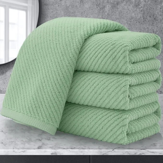 Exclusive VOOVA MOVAS Hand Towels for Bathroom Set of 4 Large 18 x 28 Cotton Pure