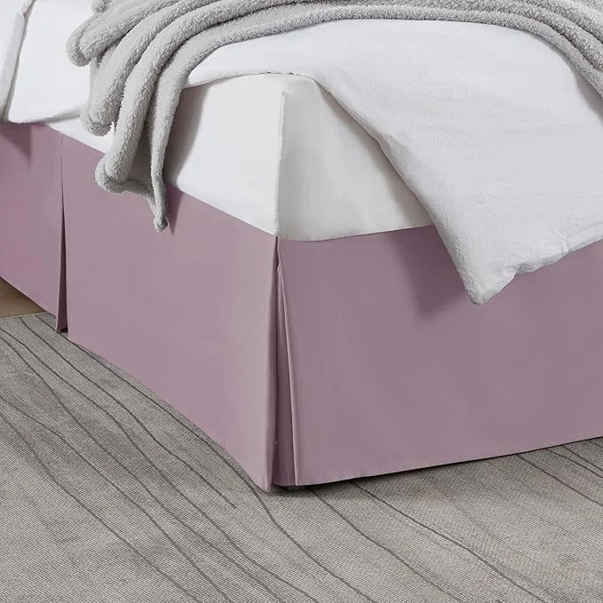 Premium Nestl Peach Twin Bed Skirt - Twin Size Bed Skirt 14 Inch Drop - Brushed Microfiber Bed Skirts - Hotel Quality Pleated Bed Skirt - Shrinkage amp Fade Resistant High-Grade