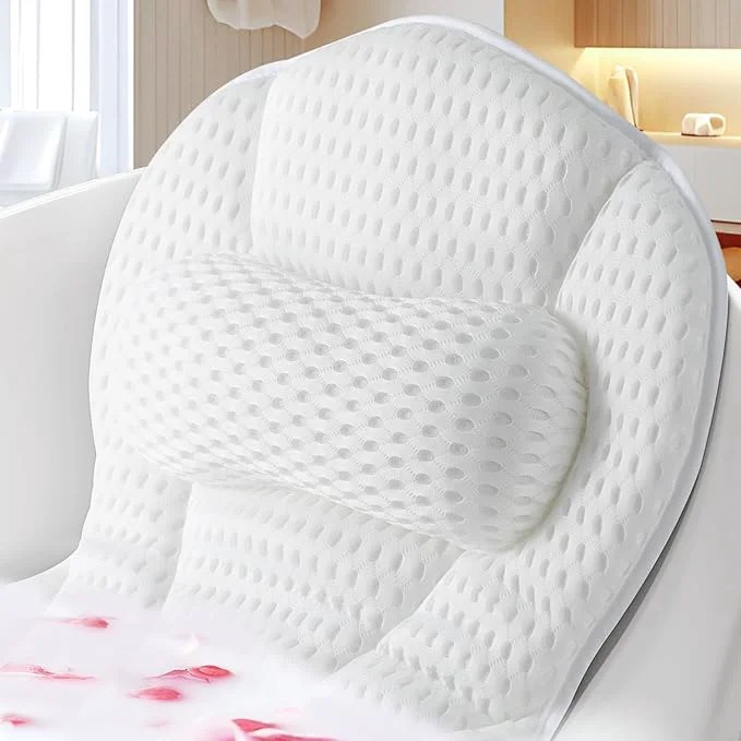 Traditional SQLHM Bath Pillows for Tub Luxury Bath Pillow for Neck and Back Support-with Flexible