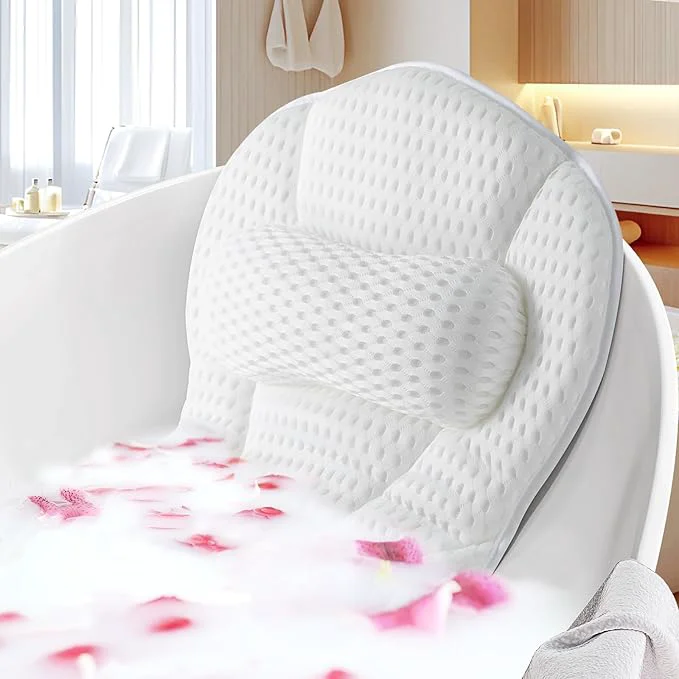Comfortable SQLHM Bath Pillows for Tub Luxury Bath Pillow for Neck and Back Support-with Functional