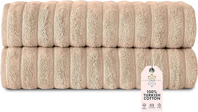 Prestigious Classic Turkish Towels CTT Premium 2 Pack Bath Towels Set Made Fine
