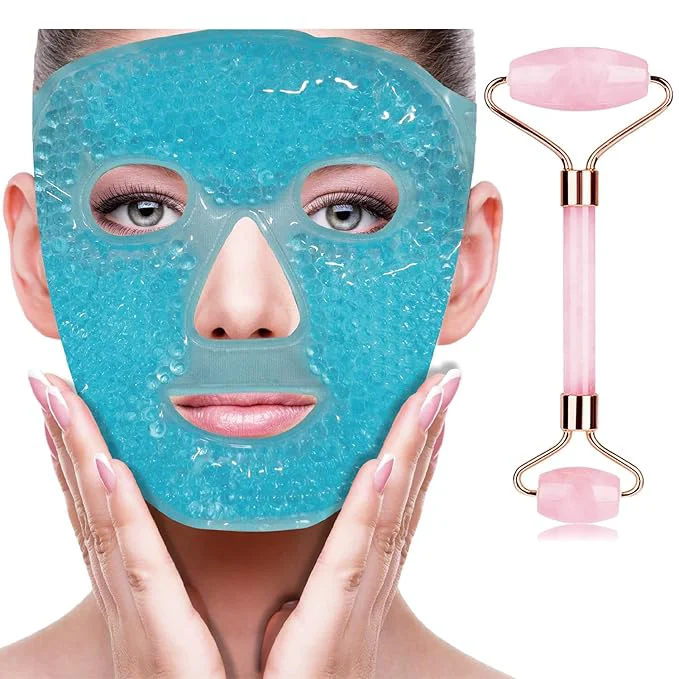 Proven ZNÖCUETÖD Ice Face Facial Jade Roller and Ice Face Mask Cold Cooling Gel Mask Refined