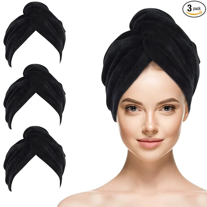 Advanced SINLAND Microfiber Hair Drying Cap Hair Towel Turban Twist Smooth