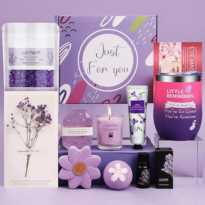 High-End Birthday Gifts for Women Spa Gifts Baskets for Women Relaxation Self Care Kit Elite