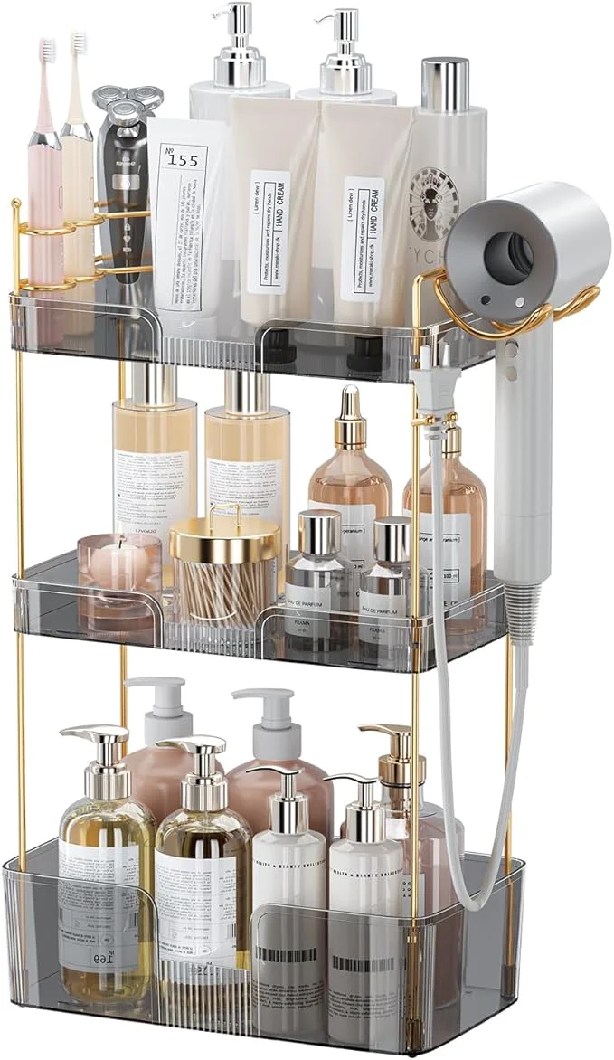 Contemporary Akinbas 3 Tier Bathroom Organizer Countertop Makeup Perfume Tray Skincare Practical
