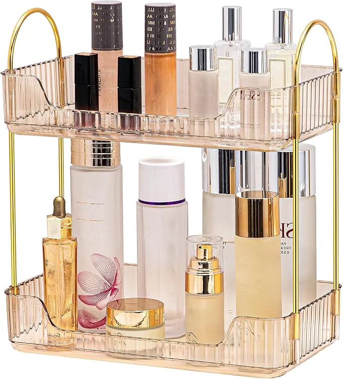 Professional Akinbas 2 Tier Bathroom Organizer Countertop Makeup Perfume Tray Skincare Prestigious