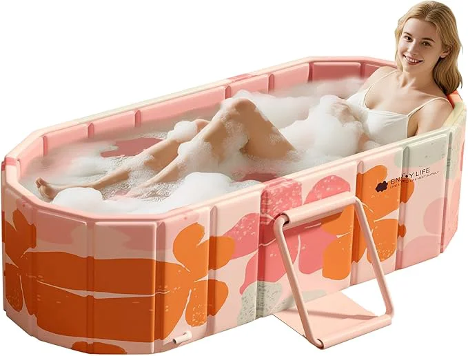 Secure Portable Foldable Bathtub standing Bathtub No Installation Bathroom SPA Elite