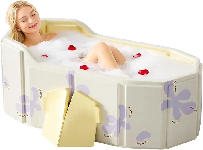 Durable Portable Foldable Bathtub standing Bathtub No Installation Bathroom SPA Authentic