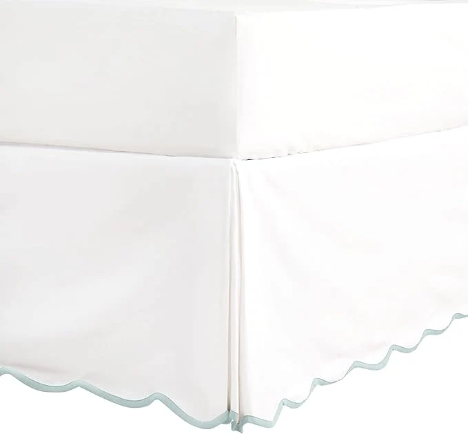 Innovative HIG Off-White Chic Twin XL Bed Skirt - Easy Fit Scallop Edge Pleated Bedskirts 14 Inch Drop Anti-Slip Dust Ruffle Thick Fabric for Enhanced Privacy Pre-Washed for Long-Lasting Use N60022 Elite