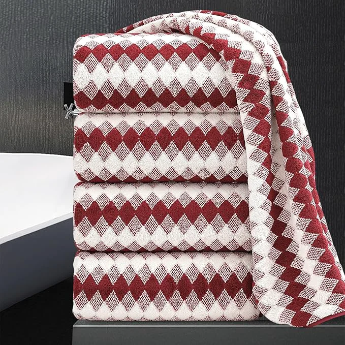 Enhanced 4 Piece Bath Towel Set Oversized Bath Sheet 35 x70 Bathroom Towel Extra Large Certified