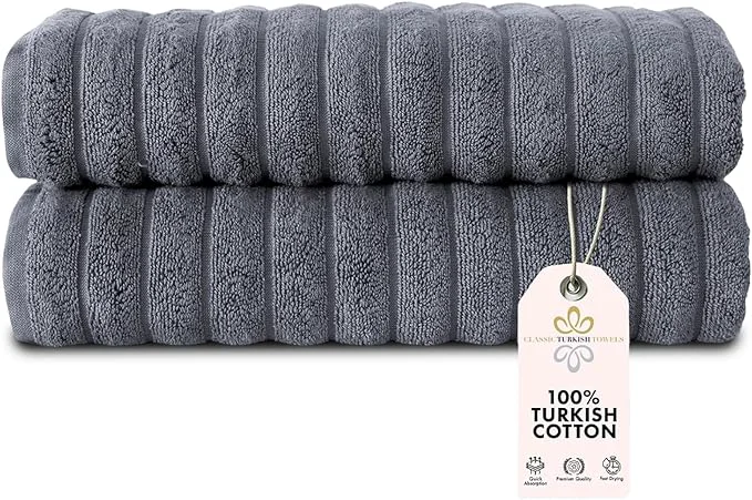 High-Performance Classic Turkish Towels CTT Premium 2 Pack Bath Towels Set Made Premium Material