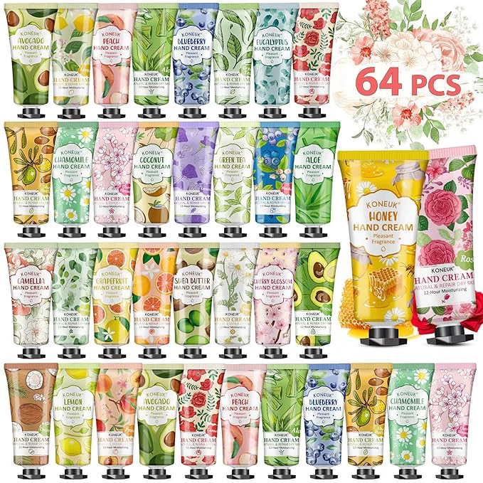 Comfortable KONEUK 64 Pack Moisturizing Hand Cream Set Mothers Day Gifts Artisan
