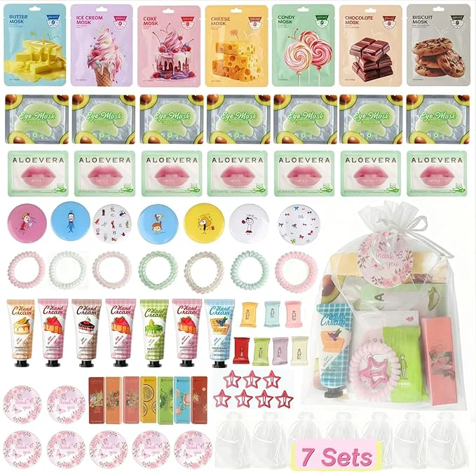 Unique 77PCS Spa Party Supplies for Girls Spa Party Favors Include Facial Masks Advanced