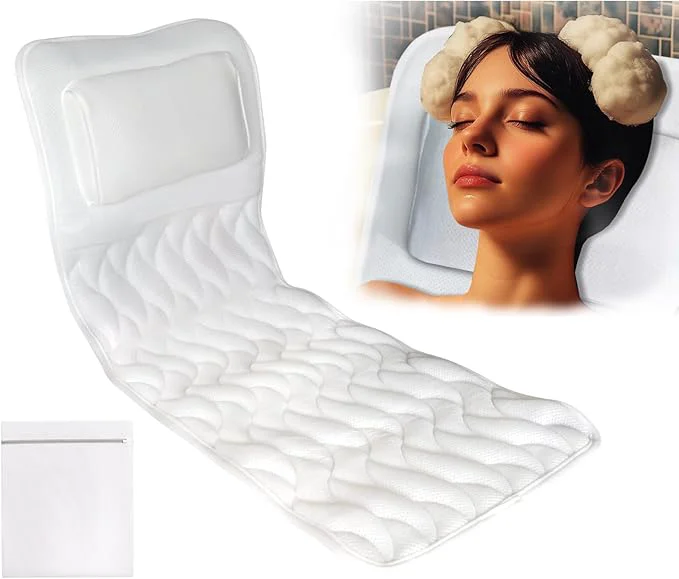 Superior EMMTEEY Full Body Bath Pillow for Tub Bathtub Pillow for Head and Neck Support Selected