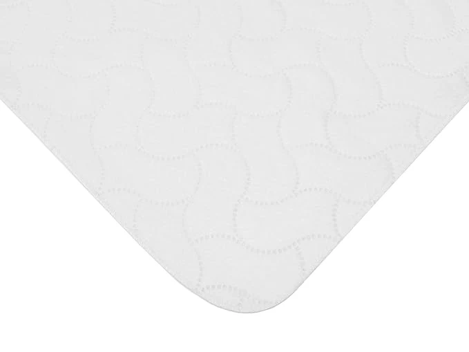 Detailed American Baby Company Waterproof Embossed Quilt-Like Flat Bassinet Protective Pad Cover White 15 quot X 33 quot Fine Crafted