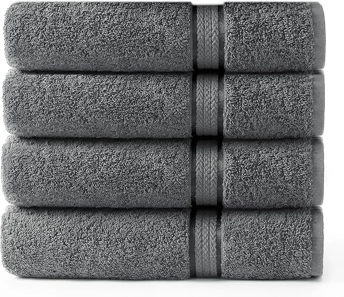 Natural COTTON CRAFT - 4 Pack -Ultra Soft Oversized Extra Large Bath Towels 30x54 High-Grade